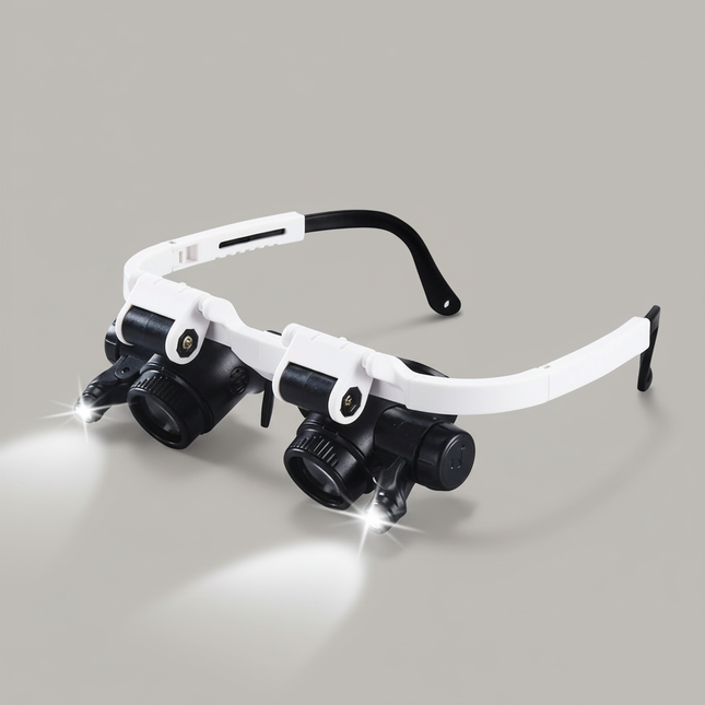Magnifying Headset | Adjustable Dual-Eye Magnifier with LED Lights | Precision Viewing for Detailed Work 0