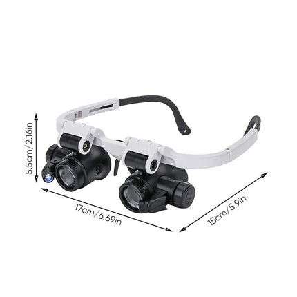 Magnifying Headset | Adjustable Dual-Eye Magnifier with LED Lights | Precision Viewing for Detailed Work 2