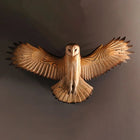 Majestic Owl | Wooden Wall Art with Natural Finish | Artisan Craft for Tranquil Home Ambiance 0
