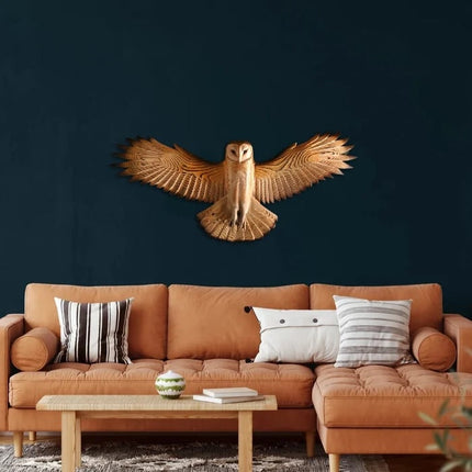 Majestic Owl | Wooden Wall Art with Natural Finish | Artisan Craft for Tranquil Home Ambiance 4