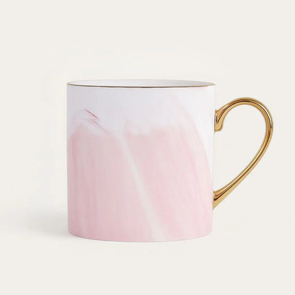 Ceramic Coffee Mug with Marble Design and Gold Handle, Coffee Cup for Tea and Cocoa – image 5