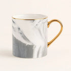 Ceramic Coffee Mug with Marble Design and Gold Handle, Coffee Cup for Tea and Cocoa, Hot Chocolate Mug, Latte Mug