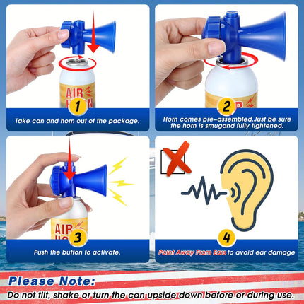 Marine Safety Alert | Portable Air Horn with 122 Decibel Sound | Compact Emergency Signal for Boating 2