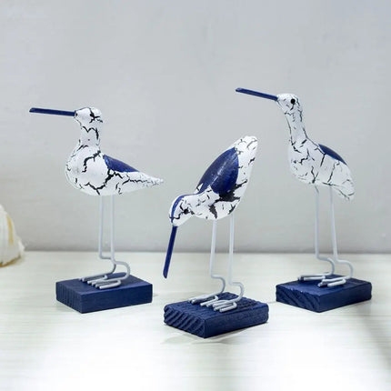 Wooden Bird Sculptures Set of 3, Wood Carving for Home Decor and Mantel Decor – image 5
