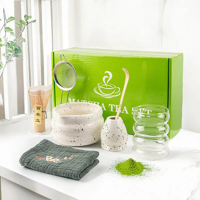 Matcha Essentials | 7-Piece Matcha Set with Bamboo Whisk & Scoop | Complete Kit for Perfect Tea Preparation 0