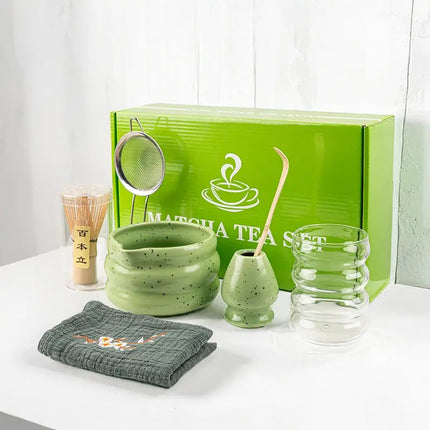 Matcha Essentials | 7-Piece Matcha Set with Bamboo Whisk & Scoop | Complete Kit for Perfect Tea Preparation 6