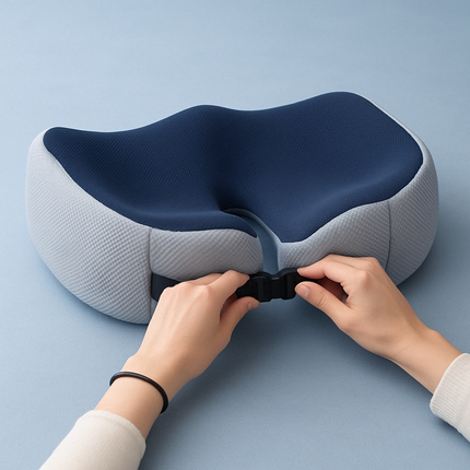 Memory Foam Seat Cushion | Ergonomic Design with Adjustable Support for Healthy Posture 1