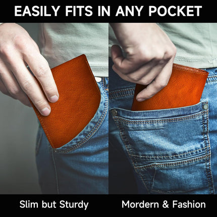 Men's Leather Wallet with RFID Blocking Technology | Slim Design for Ultimate Security 4