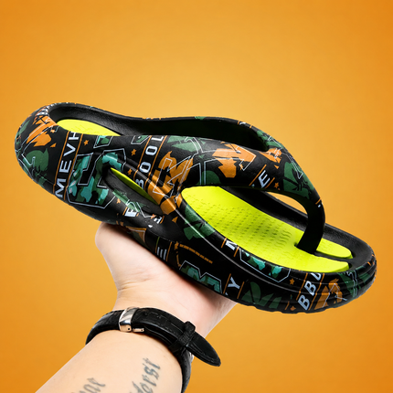 Men's Sandals | Cushioned Flip-Flop Slides with Sport Grip | Lightweight Comfort for Everyday Wear 6