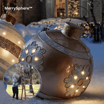 Christmas Ornament Balls, Giant Inflatable Ornament for Outdoor Christmas Decorations and Yard Decor
