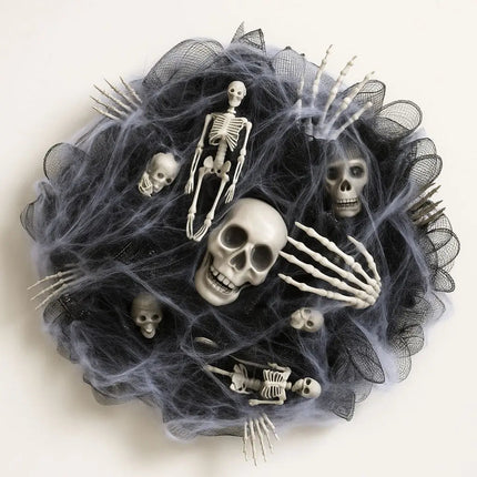Halloween Garland with Skeleton Decorations, Halloween Decorations for Door and Wall, Halloween Party Decor