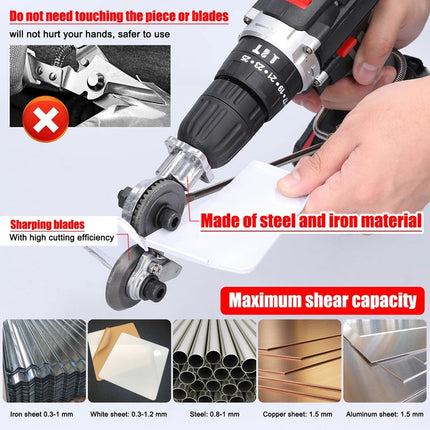 Metal Cutting Adapter | Heavy-Duty Drill Attachment with High-Hardness Blades | Precision Tool for Accurate Metalworking 3