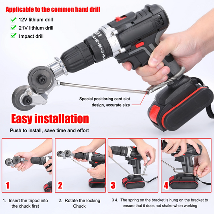 Metal Cutting Adapter | Heavy-Duty Drill Attachment with High-Hardness Blades | Precision Tool for Accurate Metalworking 5