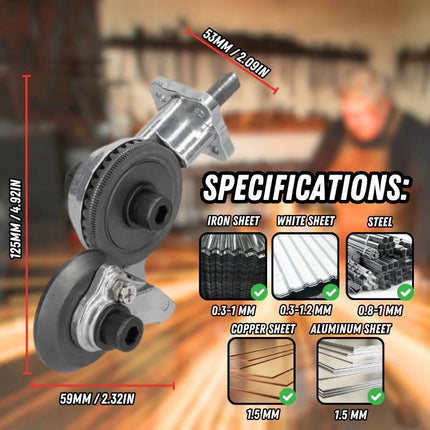 Metal Cutting Adapter | Heavy-Duty Drill Attachment with High-Hardness Blades | Precision Tool for Accurate Metalworking 6