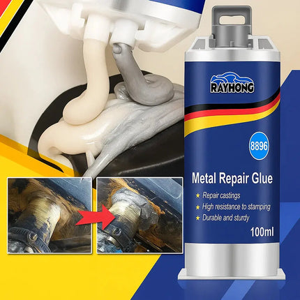Two Part Epoxy Adhesive for Metal, Strong Metal Glue, Cold Weld Alternative to Welding, Metal Epoxy for Steel