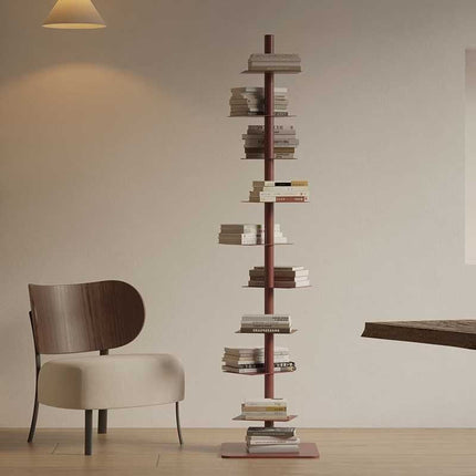Mid-Century Bookshelf | 9-Tier Carbon Steel Display Rack for Stylish Storage 2