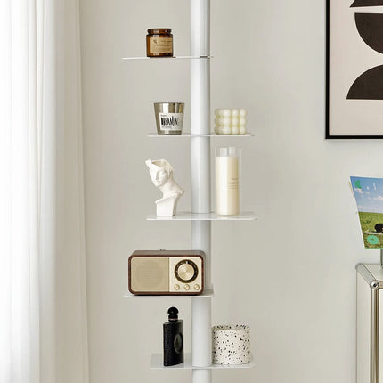 Mid-Century Bookshelf | 9-Tier Carbon Steel Display Rack for Stylish Storage 6