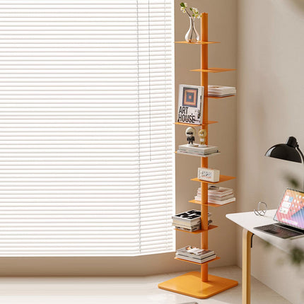 Mid-Century Bookshelf | 9-Tier Carbon Steel Display Rack for Stylish Storage 7