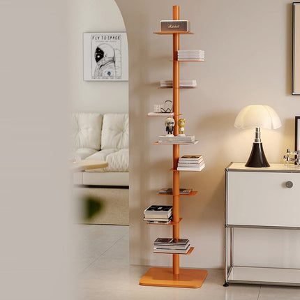 Mid-Century Bookshelf | 9-Tier Carbon Steel Display Rack for Stylish Storage 9