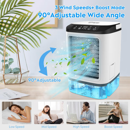 Mini Air Conditioner | 4-in-1 Portable AC with Fast Cooling & Adjustable Airflow | Ideal for Home, Office, and Travel 2