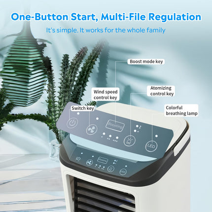 Mini Air Conditioner | 4-in-1 Portable AC with Fast Cooling & Adjustable Airflow | Ideal for Home, Office, and Travel 6