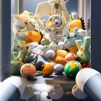 Mini Claw Machine | Coin Operated Arcade Game with Plush Prizes | Fun Gift for Kids 2