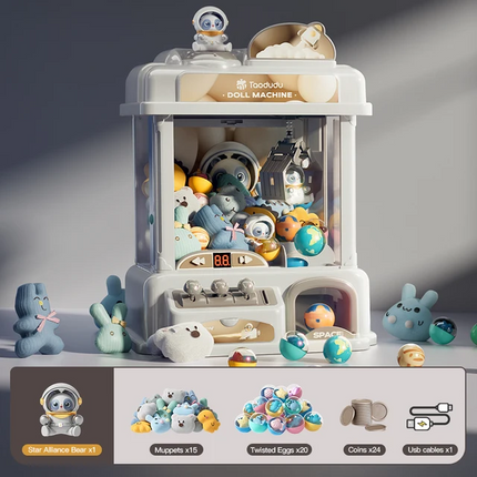 Mini Claw Machine | Coin Operated Arcade Game with Plush Prizes | Fun Gift for Kids 3