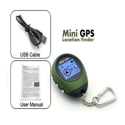 Mini GPS Tracker | Portable Keychain Navigation Device with Distance Logging | Essential Tool for Outdoor Adventures 0