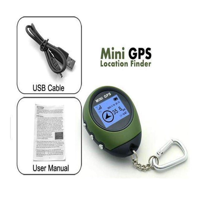 Mini GPS Tracker | Portable Keychain Navigation Device with Distance Logging | Essential Tool for Outdoor Adventures 0