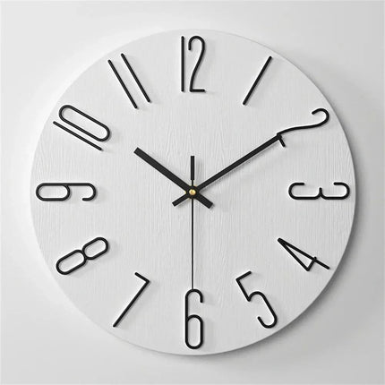 Minimalist Design | Modern Wall Clock with Frameless 3D Numerals | Silent Quartz Movement for Peaceful Timekeeping 1