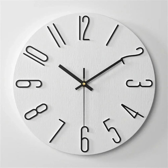 Minimalist Design | Modern Wall Clock with Frameless 3D Numerals | Silent Quartz Movement for Peaceful Timekeeping 1
