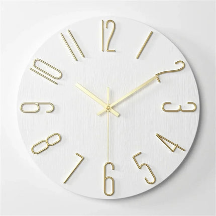 Minimalist Design | Modern Wall Clock with Frameless 3D Numerals | Silent Quartz Movement for Peaceful Timekeeping 3