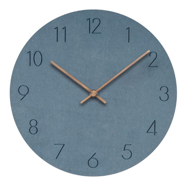 Minimalist Wall Clock | Silent Grey Dial with Copper Hands for Modern Decor 0
