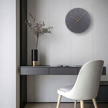Minimalist Wall Clock | Silent Grey Dial with Copper Hands for Modern Decor 6
