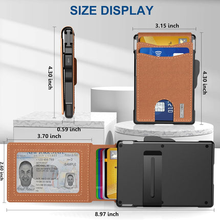 Minimalist Wallet | Slim Aluminum Money Clip with RFID Protection | Stylish Card Holder for Everyday Convenience 7