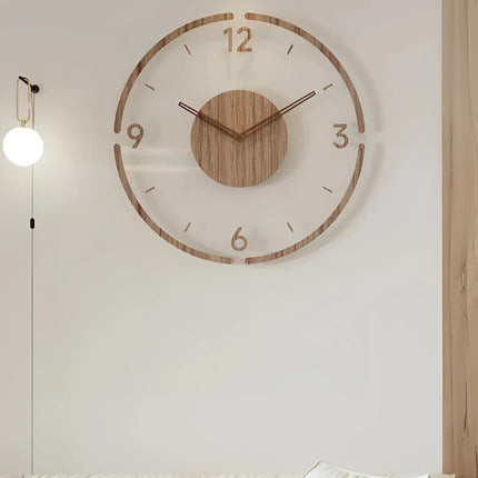 Minimalist | Large Wall Clock with Silent Quartz Mechanism | Modern Wooden Decor for Elegant Interiors 1