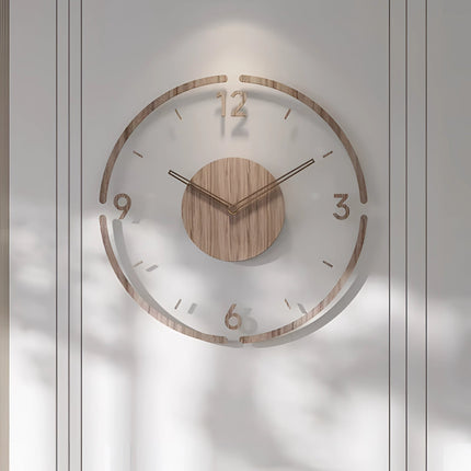 Minimalist | Large Wall Clock with Silent Quartz Mechanism | Modern Wooden Decor for Elegant Interiors 2
