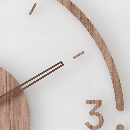 Minimalist | Large Wall Clock with Silent Quartz Mechanism | Modern Wooden Decor for Elegant Interiors 3