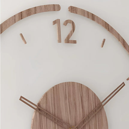 Minimalist | Large Wall Clock with Silent Quartz Mechanism | Modern Wooden Decor for Elegant Interiors 4