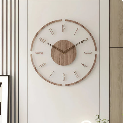 Minimalist | Large Wall Clock with Silent Quartz Mechanism | Modern Wooden Decor for Elegant Interiors 5