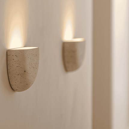 Minimalist | Wall Light Sconce with Textured Plaster Finish | Soft Ambient Illumination for Tranquil Spaces 3