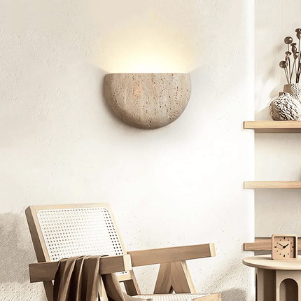 Minimalist | Wall Light Sconce with Textured Plaster Finish | Soft Ambient Illumination for Tranquil Spaces 6