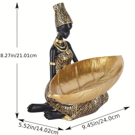 Decorative Tray, Gold Leaf Trinket Dish – image 5