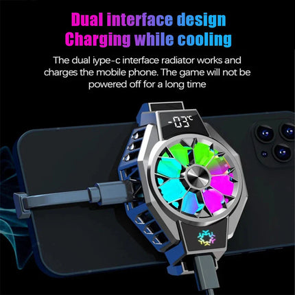 Mobile Fan | Clip-On Cooling Fan with Smart Temperature Display | Portable Solution for Mobile Devices 3