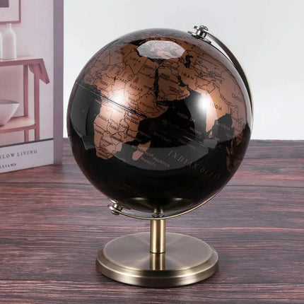 World Globe for Desk, World Map Globe with Metal Stand