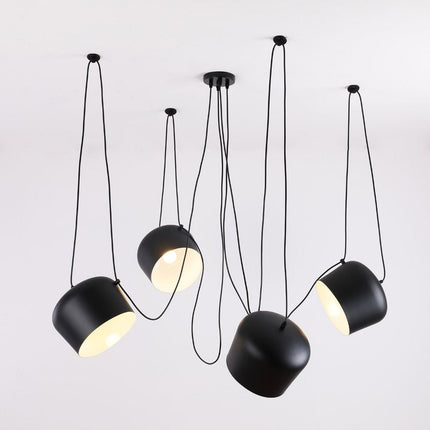 Modern Black Pendant Light with Drum Design | Stylish Kitchen Pendant Lighting for Ambient Illumination 0