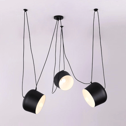 Modern Black Pendant Light with Drum Design | Stylish Kitchen Pendant Lighting for Ambient Illumination 1