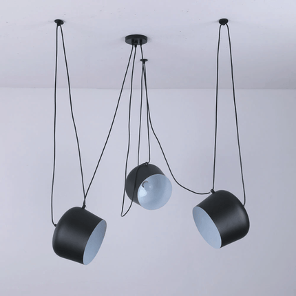 Modern Black Pendant Light with Drum Design | Stylish Kitchen Pendant Lighting for Ambient Illumination 2