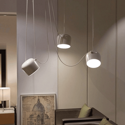 Modern Black Pendant Light with Drum Design | Stylish Kitchen Pendant Lighting for Ambient Illumination 4