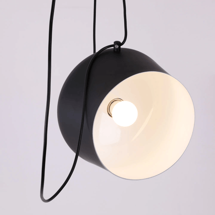Modern Black Pendant Light with Drum Design | Stylish Kitchen Pendant Lighting for Ambient Illumination 5